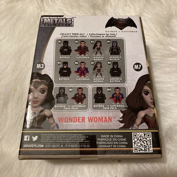 Wonder Woman M3 Die Cast Batman V Superman Metals Die Cast 4" Figure Heavy - Picture 4 of 5